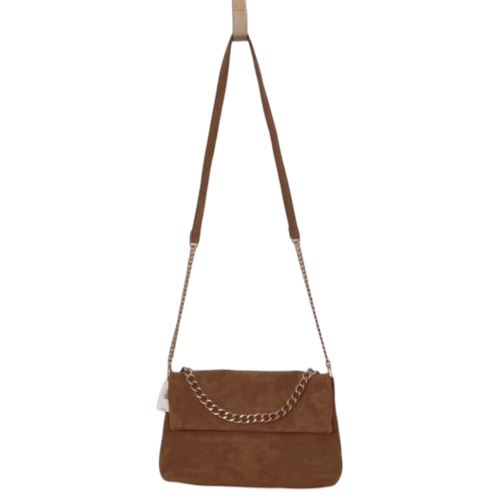NWT | Express Suede Handbag | Clutch with Golden | Bronze Accents - Picture 12 of 12